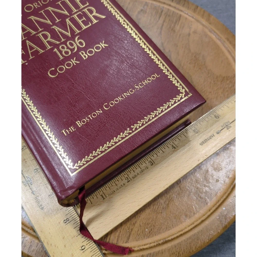 Fannie Farmer Cookbook Leather Bound All Edges Gilt (AEG) 1996 Commemorative Ed.